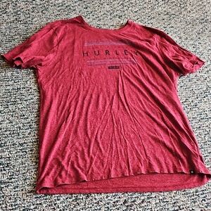Hurley Red Graphic Logo T-Shirt | Men’s Large | Casual Everyday Tee
